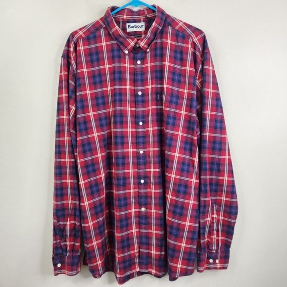 Barbour Vintage Mens Tailored Fit Endsleigh Highland Check LS Flannel Shirt XL - Picture 1 of 8